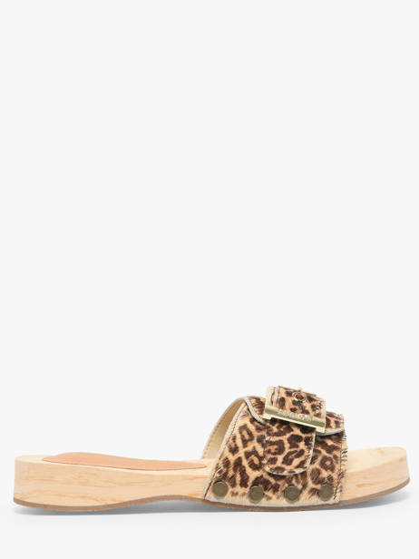 Slippers In Leather Colors of california Brown women HCBAYL06