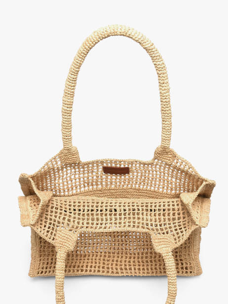 Sac Porté épaule Cabas Raphia Raphia Vanessa bruno Beige cabas raphia 60V40892 vue secondaire 4