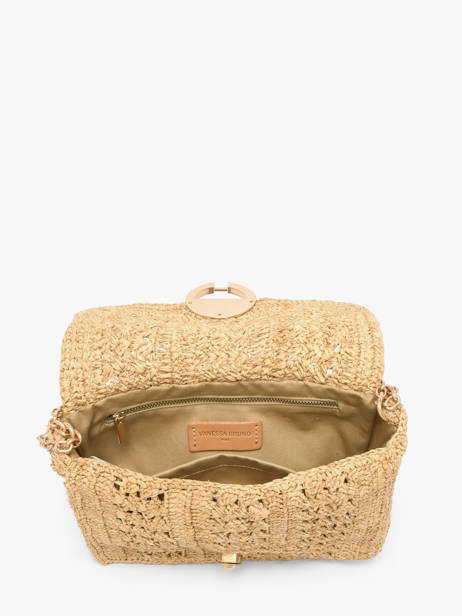 Sac Moyen Moon Raphia Tressage Chevron Vanessa bruno Beige moon raphia 91V40533 vue secondaire 4