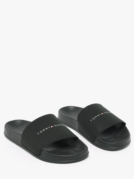 Claquettes En Cuir Tommy hilfiger Noir men 5799BDS vue secondaire 1