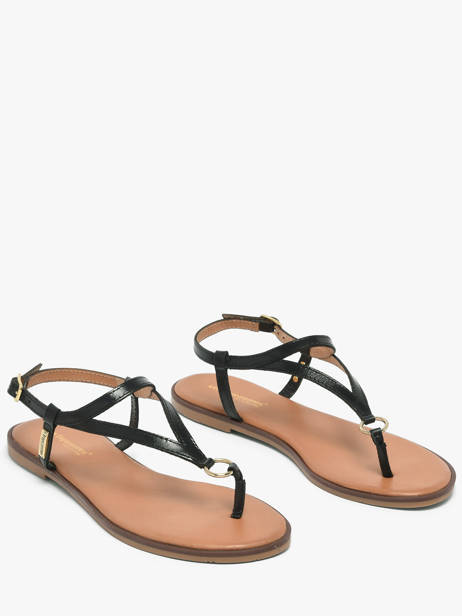 Nu-pieds En Cuir Les tropeziennes Noir women HATOME vue secondaire 1