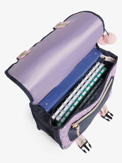 Sac A Dos à Roulettes 2 Compartiments Milky kiss Violet blossoming beauty 1472 vue secondaire 3