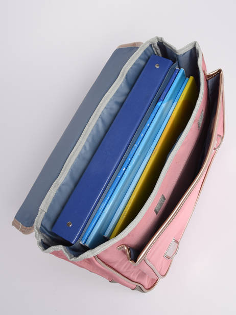 Cartable 2 Compartiments Caramel et cie Rose boheme FI vue secondaire 3