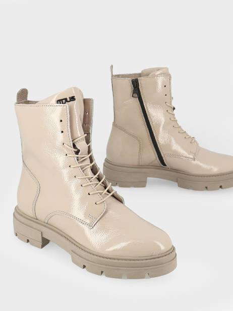 Boots En Cuir Mjus Beige accessoires M79258 vue secondaire 3
