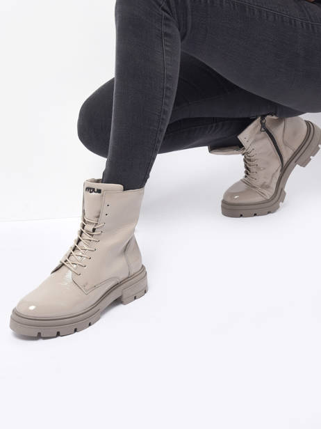 Boots En Cuir Mjus Beige accessoires M79258 vue secondaire 2