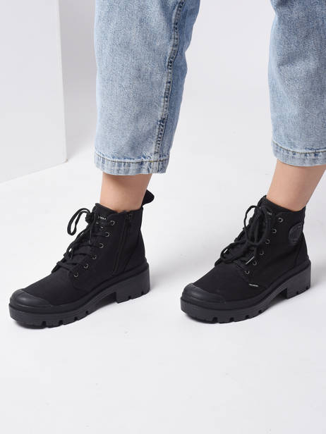 Boots Pallabase Twill Palladium Noir accessoires 96907008 vue secondaire 2