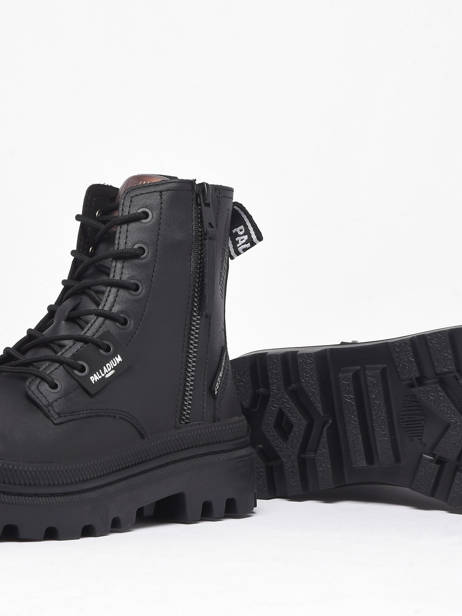 Bottines Palla Trooper En Cuir Palladium Noir accessoires 97207010 vue secondaire 1