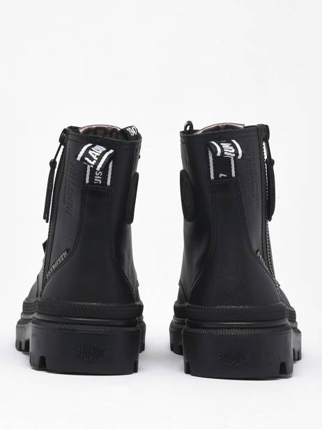Bottines Palla Trooper En Cuir Palladium Noir accessoires 97207010 vue secondaire 4