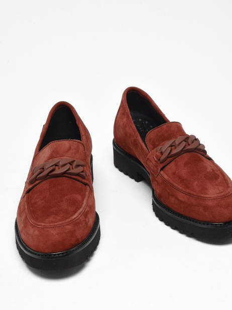 Mocassins Salka Velcalf En Cuir Mephisto Marron accessoires V vue secondaire 1