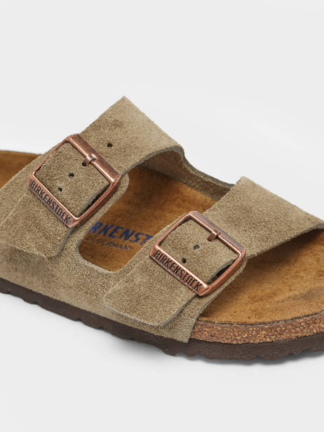 Mules Arizona En Cuir Birkenstock Beige accessoires 951303 vue secondaire 1
