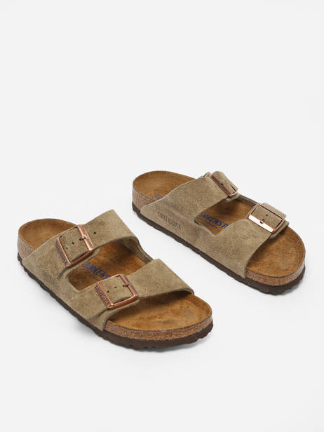 Mules Arizona En Cuir Birkenstock Beige accessoires 951303 vue secondaire 3